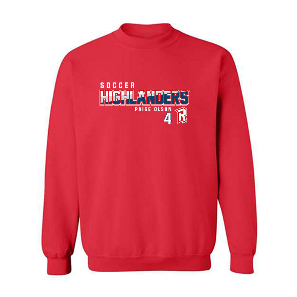 Radford - NCAA Women's Soccer : Paige Olson - Classic Fashion Shersey Crewneck Sweatshirt-0
