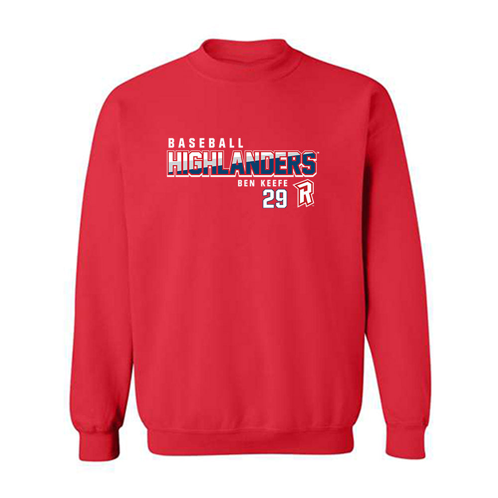 Radford - NCAA Baseball : Ben Keefe - Classic Fashion Shersey Crewneck Sweatshirt-0