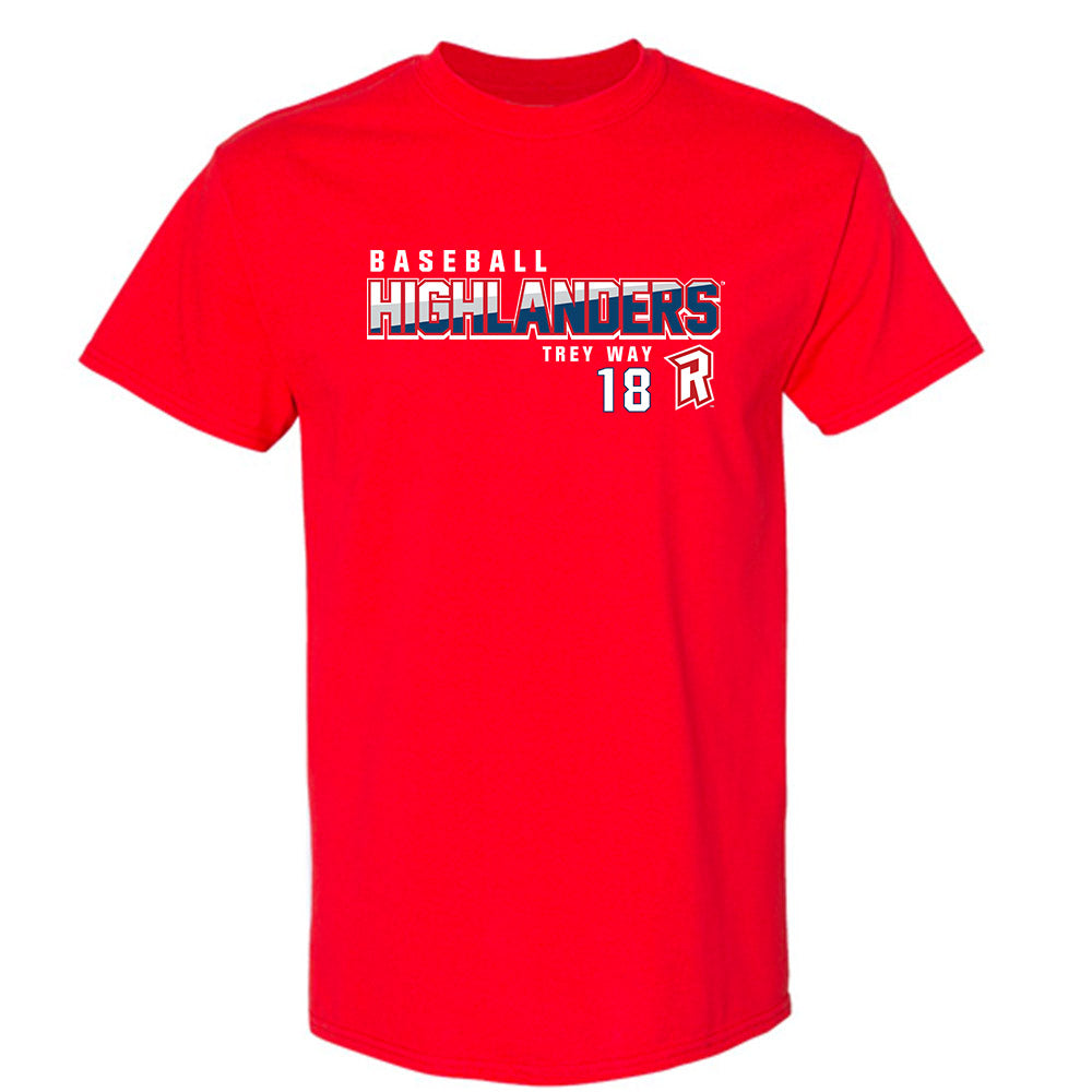 Radford - NCAA Baseball : Trey Way - Classic Fashion Shersey T-Shirt-0