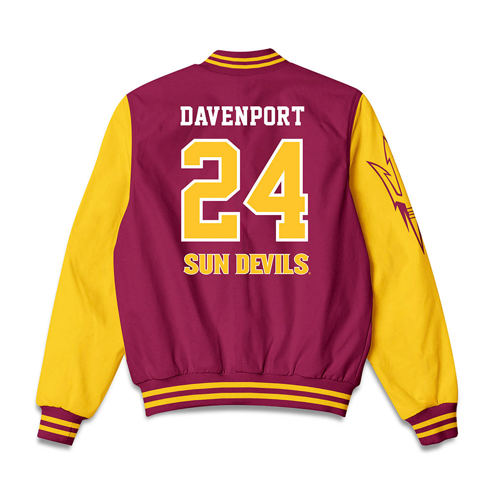 Arizona State - NCAA Women's Basketball : Deborah Davenport - Bomber Jacket-1
