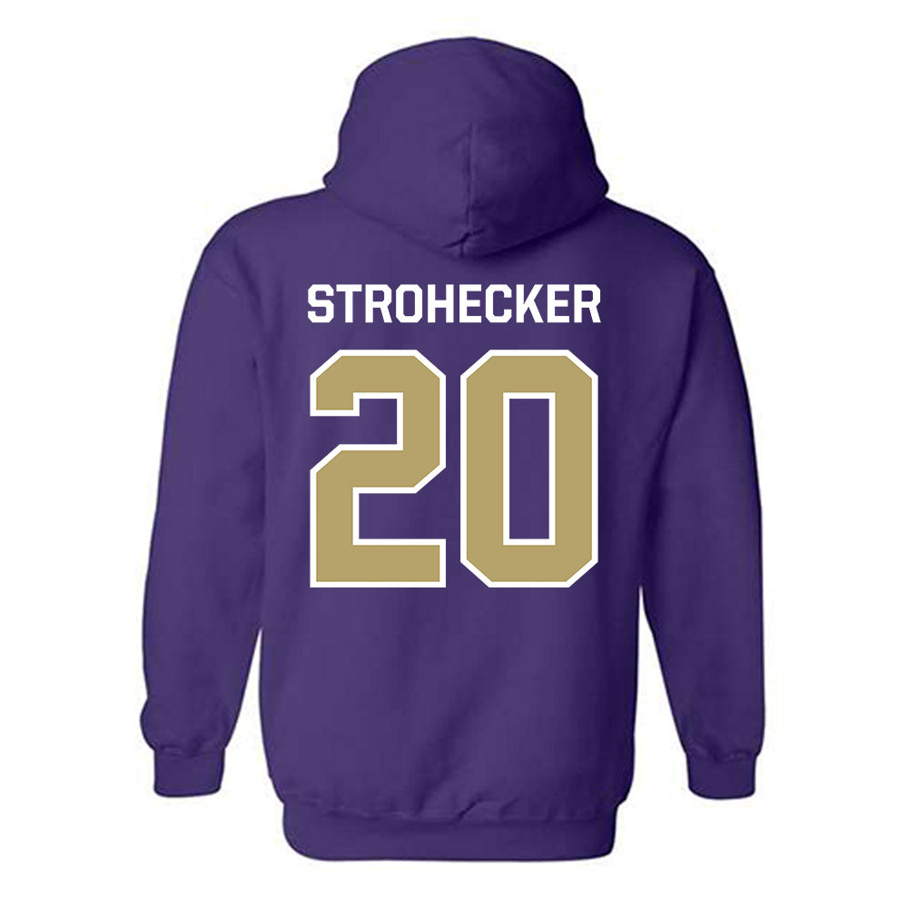 JMU - NCAA Baseball : Jonathan Strohecker - Classic Shersey Hooded Sweatshirt-1