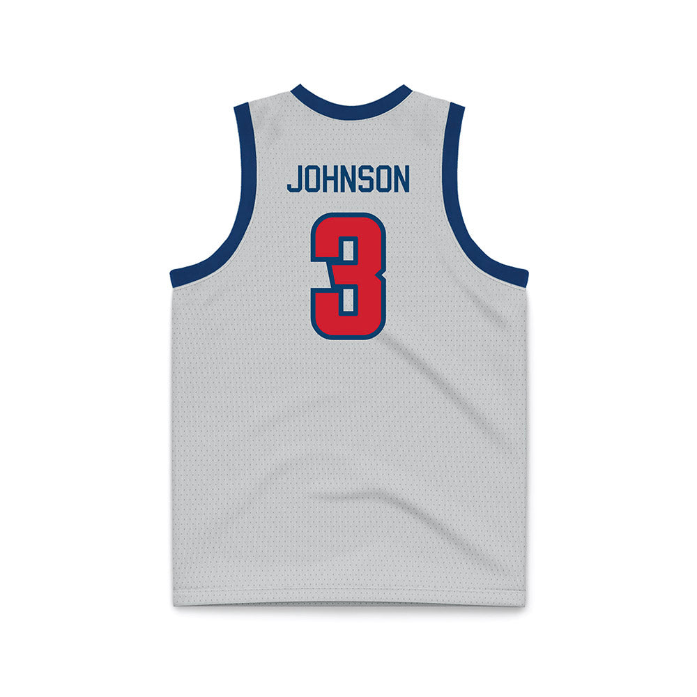 Radford - NCAA Men's Basketball : Jaylon Johnson - Grey Basketball Jersey-1
