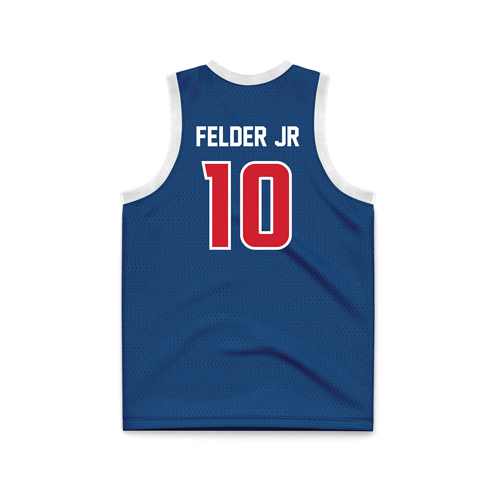 Radford - NCAA Men's Basketball : Tony Felder Jr - Navy Basketball Jersey