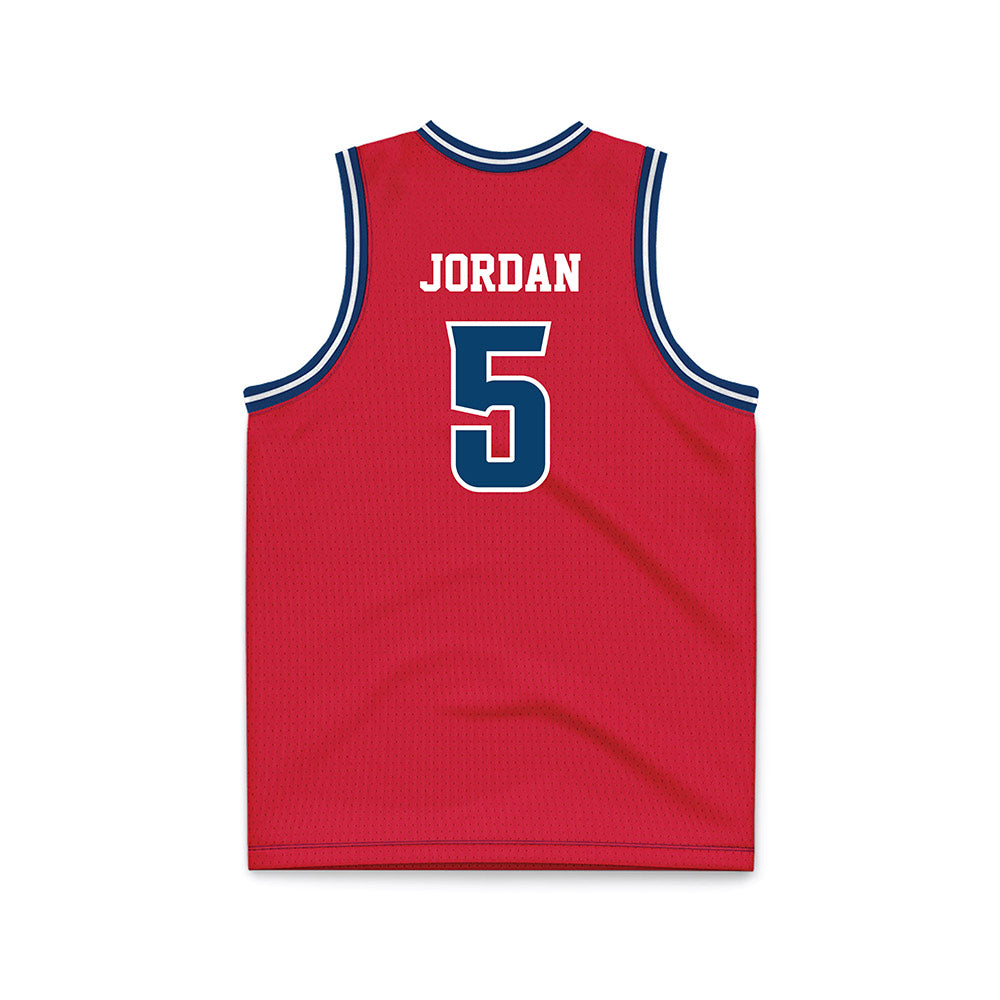 Radford - NCAA Men's Basketball : Lamariyon Jordan - Red Basketball Jersey-1