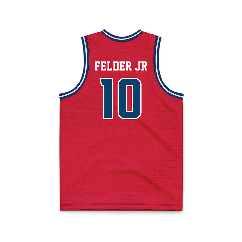 Radford - NCAA Men's Basketball : Tony Felder Jr - Red Basketball Jersey