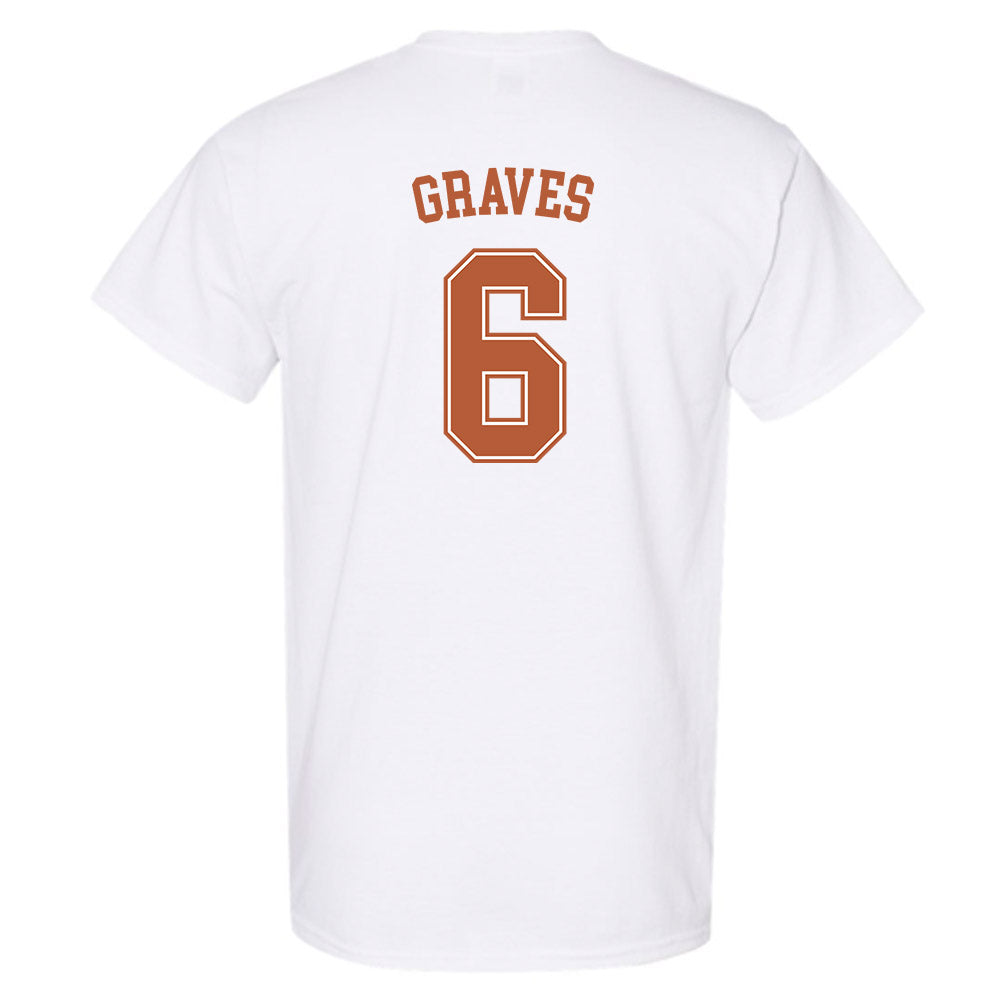 Texas - NCAA Women's Basketball : Sarah Graves - Sports Shersey T-Shirt-1