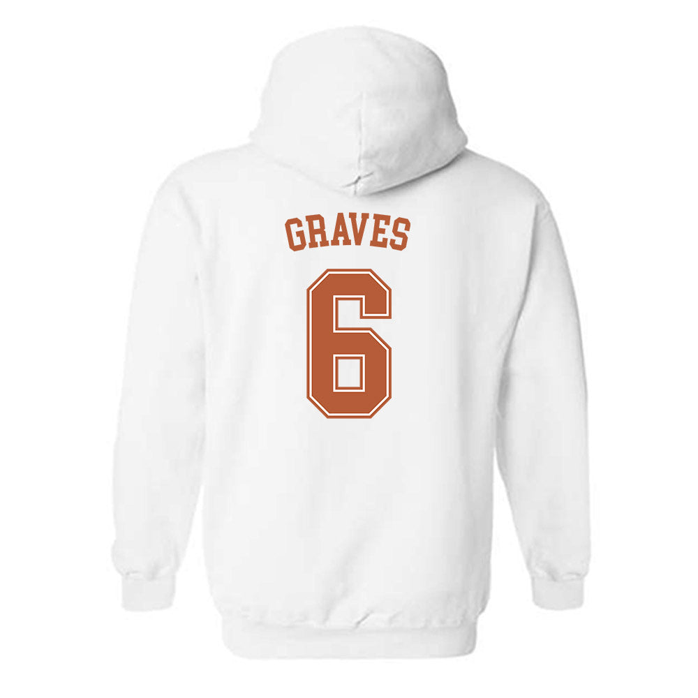 Texas - NCAA Women's Basketball : Sarah Graves - Sports Shersey Hooded Sweatshirt-1