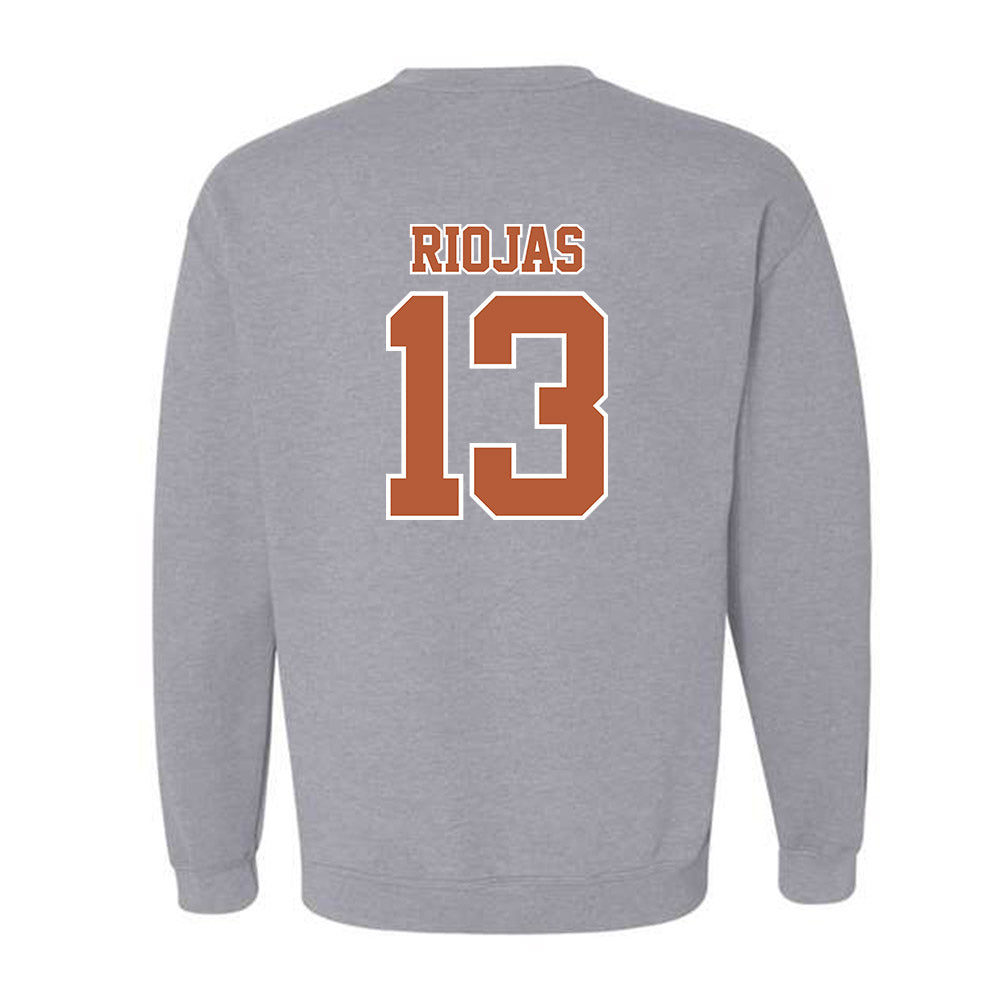 Texas - NCAA Baseball : Ruger Riojas - Sports Shersey Crewneck Sweatshirt-1