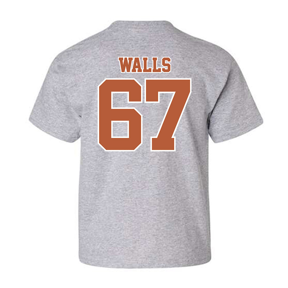 Texas - NCAA Baseball : Brody Walls - Sports Shersey Youth T-Shirt-1
