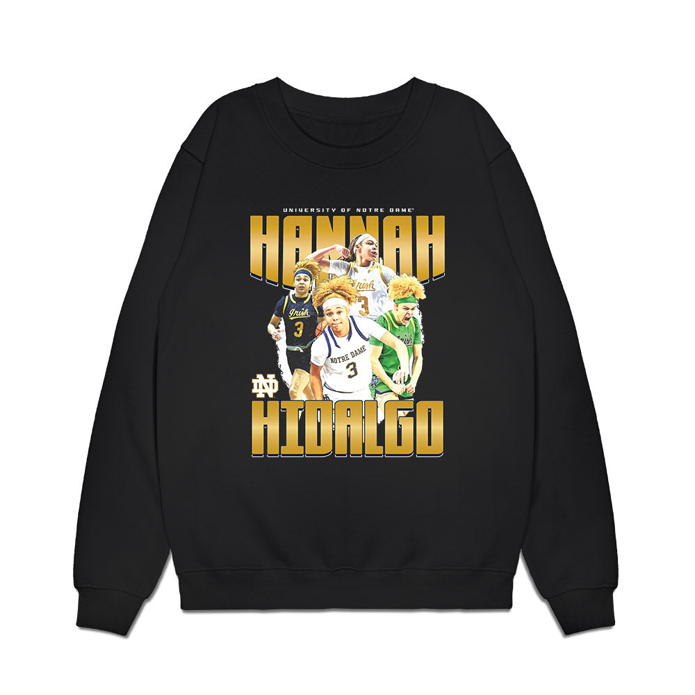 Notre Dame - NCAA Women's Basketball : Hannah Hidalgo - Official 2023 - 2024 Post Season Premium Crewneck Sweatshirt-0