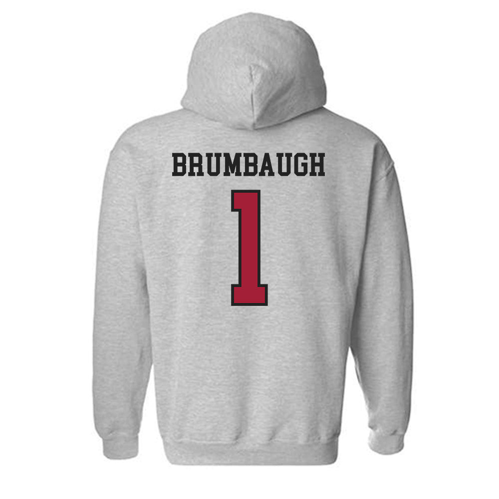 Arkansas - NCAA Baseball : Carson Brumbaugh - Sports Shersey Hooded Sweatshirt-1