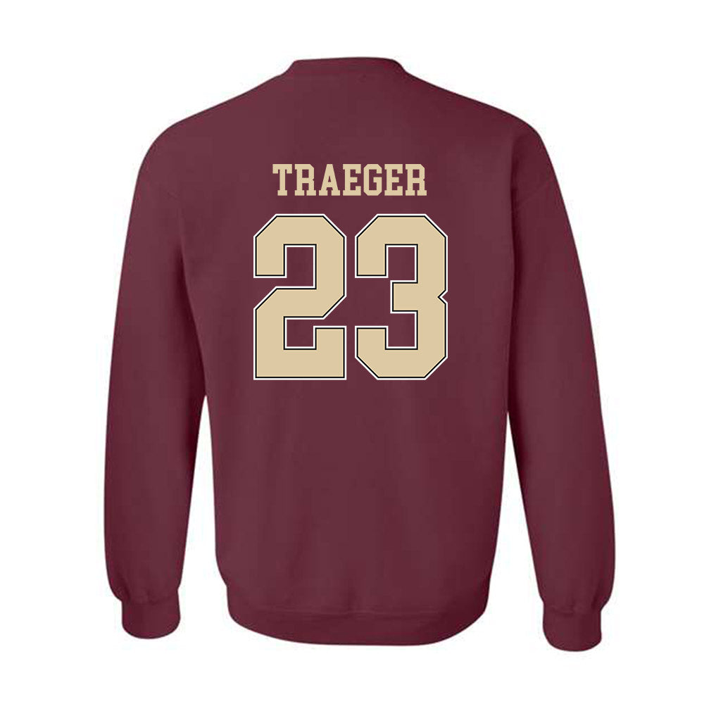 Boston College - NCAA Men's Ice Hockey : Will Traeger - Sports Shersey Crewneck Sweatshirt
