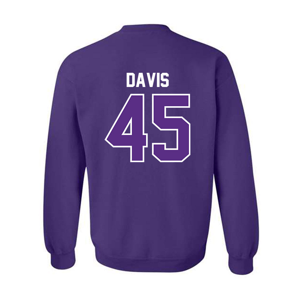 TCU - NCAA Baseball : Lance Davis - Sports Shersey Crewneck Sweatshirt-1