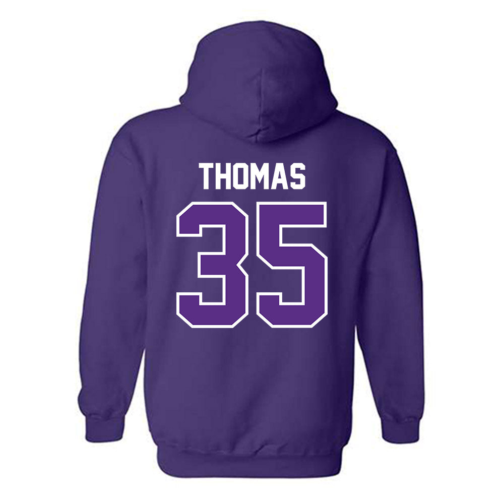 TCU - NCAA Baseball : Ethan Thomas - Sports Shersey Hooded Sweatshirt-1