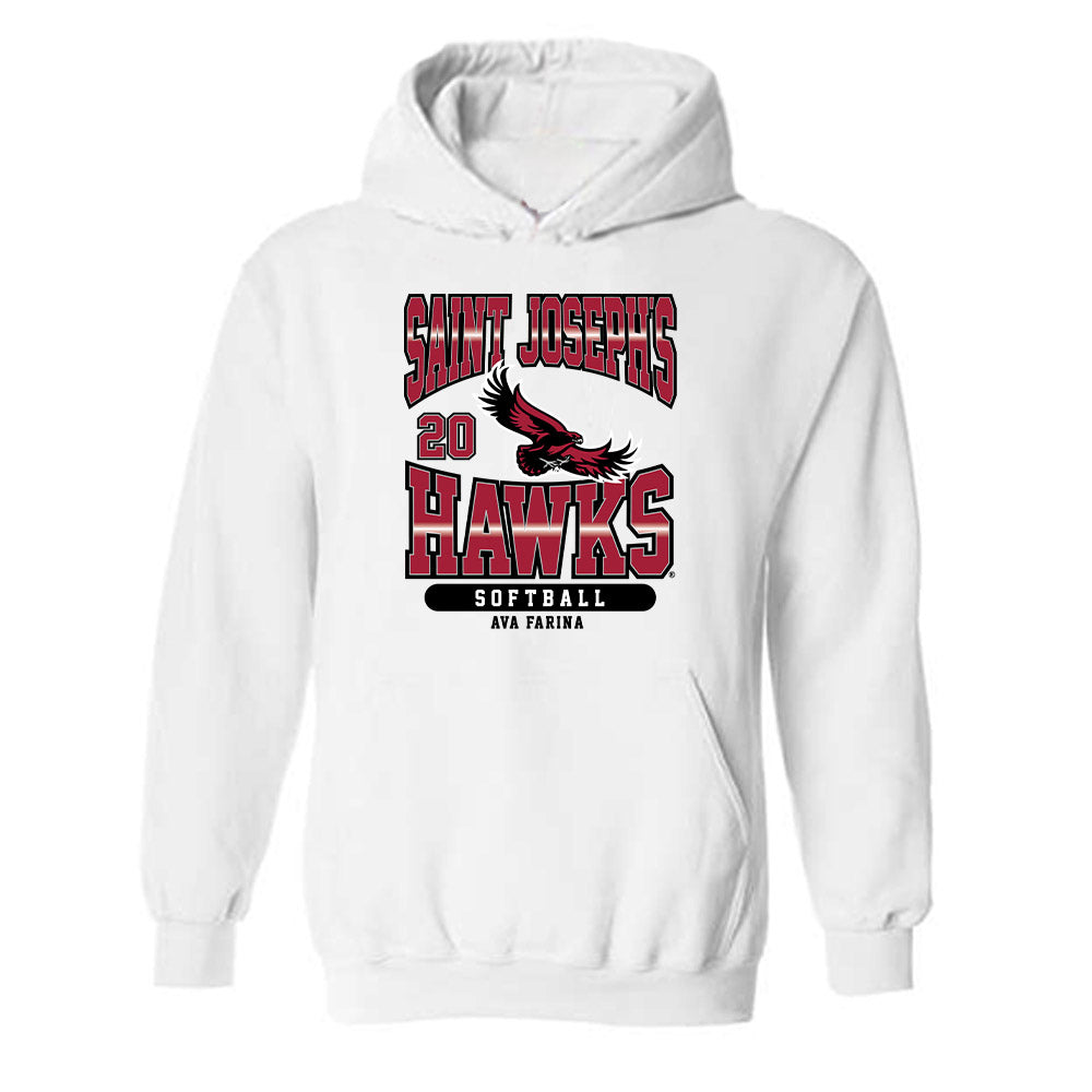 St. Joe's - NCAA Softball : Ava Farina - Sport Shersey Hooded Sweatshirt-0