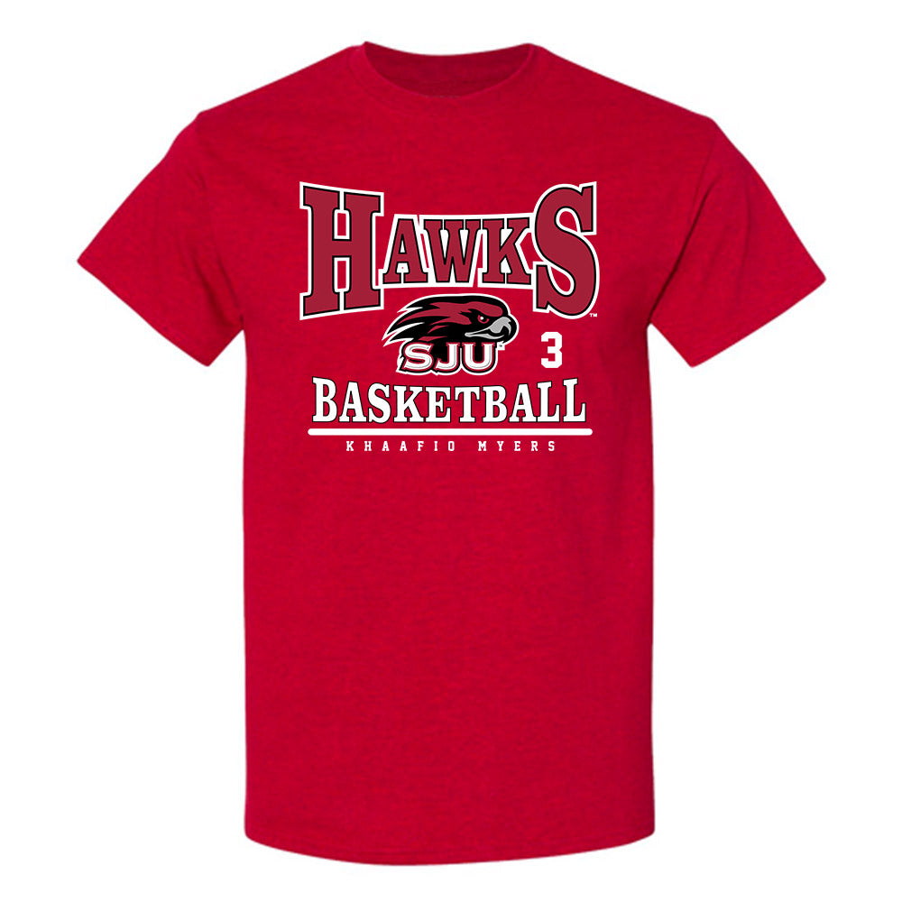St. Joe's - NCAA Men's Basketball : Khaafiq Myers - T-Shirt