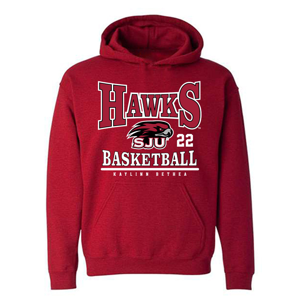 St. Joe's - NCAA Women's Basketball : Kaylinn Bethea - Classic Fashion Shersey Hooded Sweatshirt-0