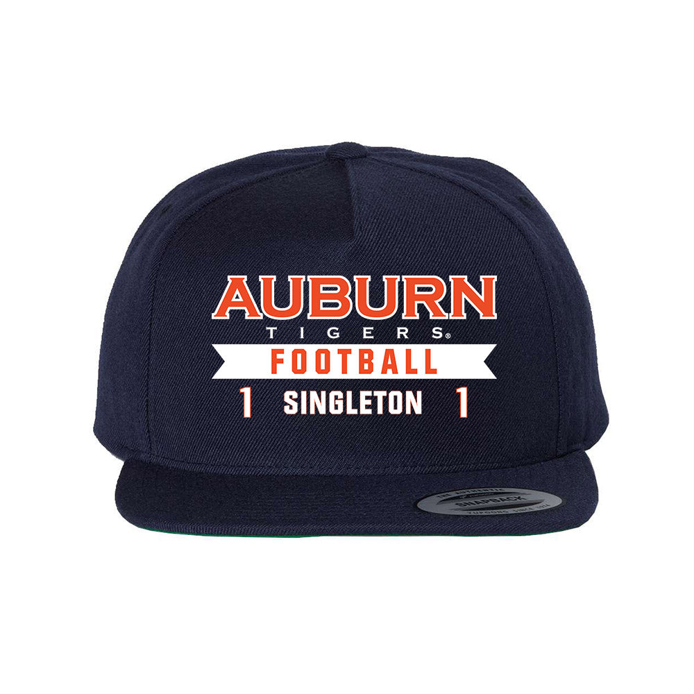 Auburn - NCAA Football : Eric Singleton - Snapback Hat-0
