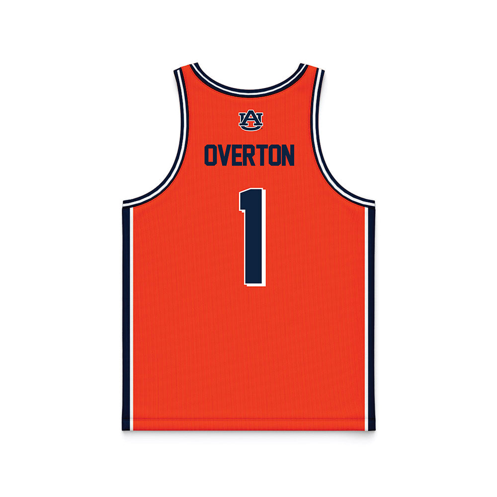 Auburn - NCAA Men's Basketball : Kevin Overton - Orange Basketball Jersey-1