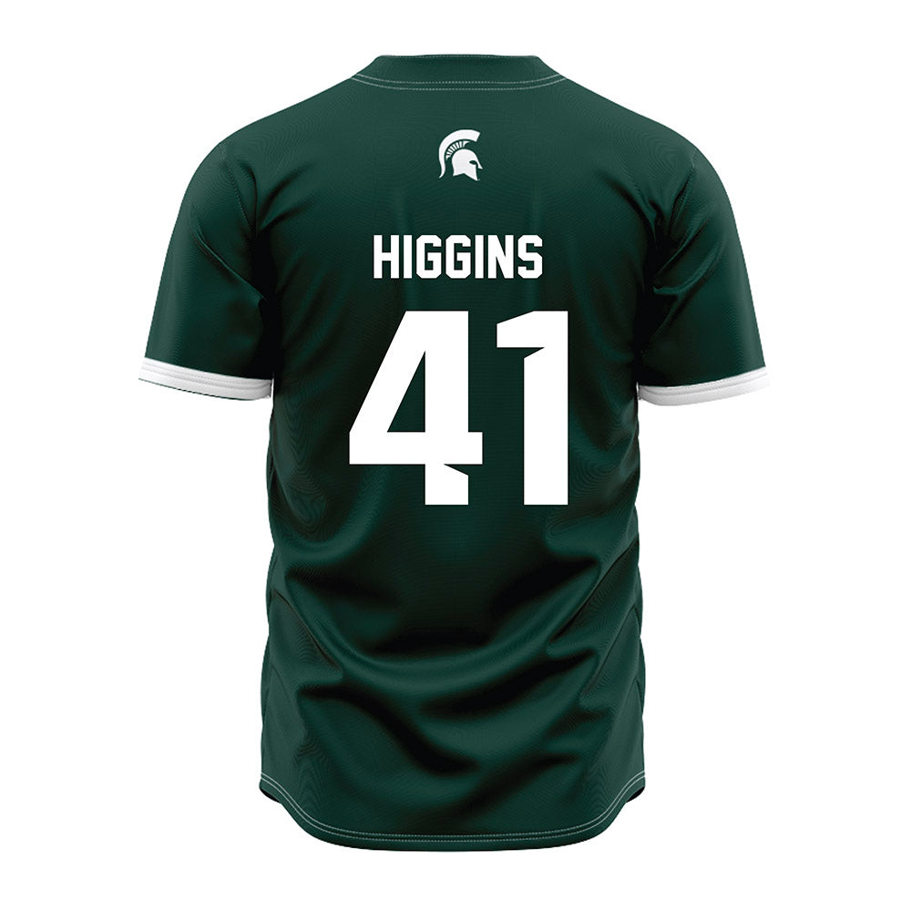 Michigan State - NCAA Baseball : Nolan Higgins - Green Jersey