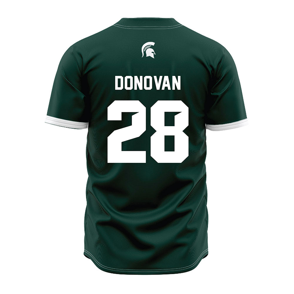 Michigan State - NCAA Baseball : Aidan Donovan - Green Jersey-1