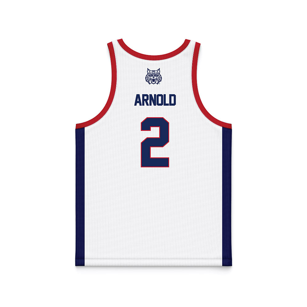 - NCAA Men's Basketball : Addison Arnold - White Basketball Jersey-1