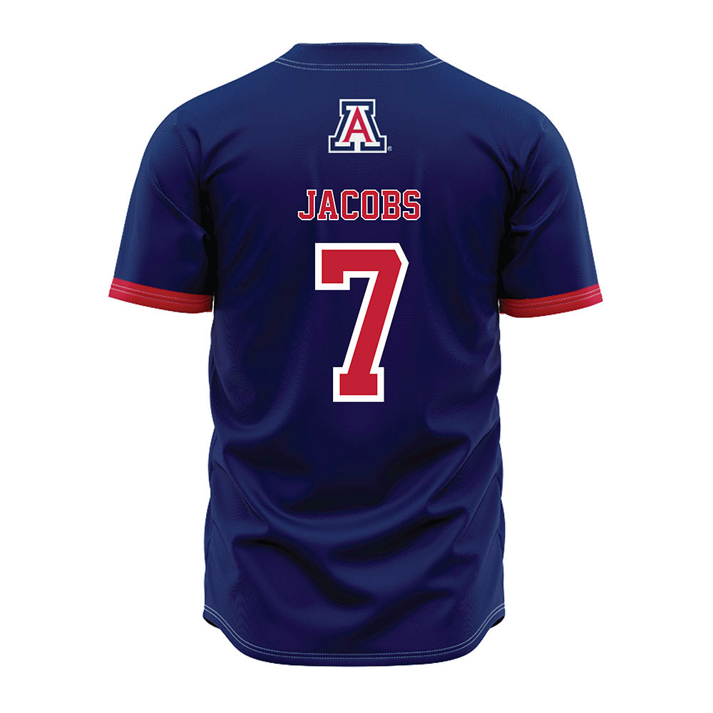 Arizona - NCAA Baseball : Andrew Jacobs - Navy Jersey-1