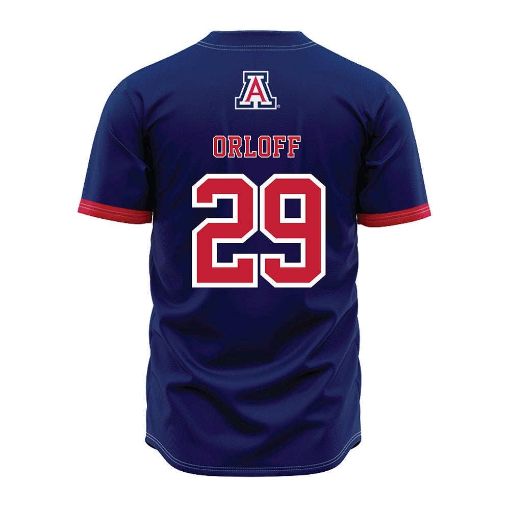 Arizona - NCAA Baseball : Eric Orloff - Navy Jersey