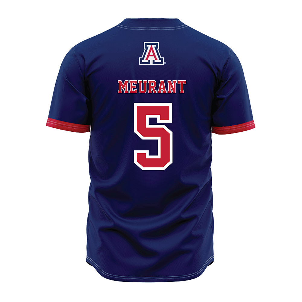 Arizona - NCAA Baseball : Mathis Meurant - Navy Jersey-1
