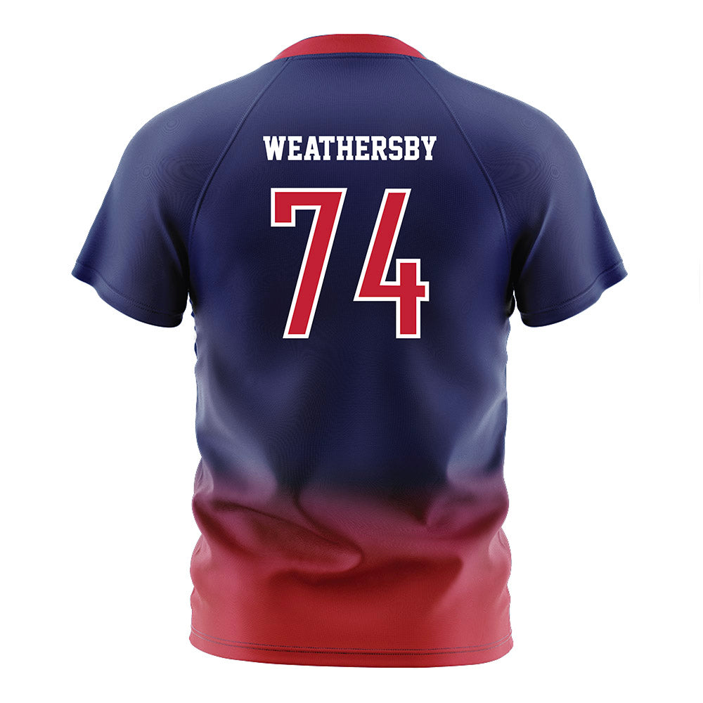 Arizona - NCAA Women's Soccer : Ella Weathersby - Navy Soccer Jersey