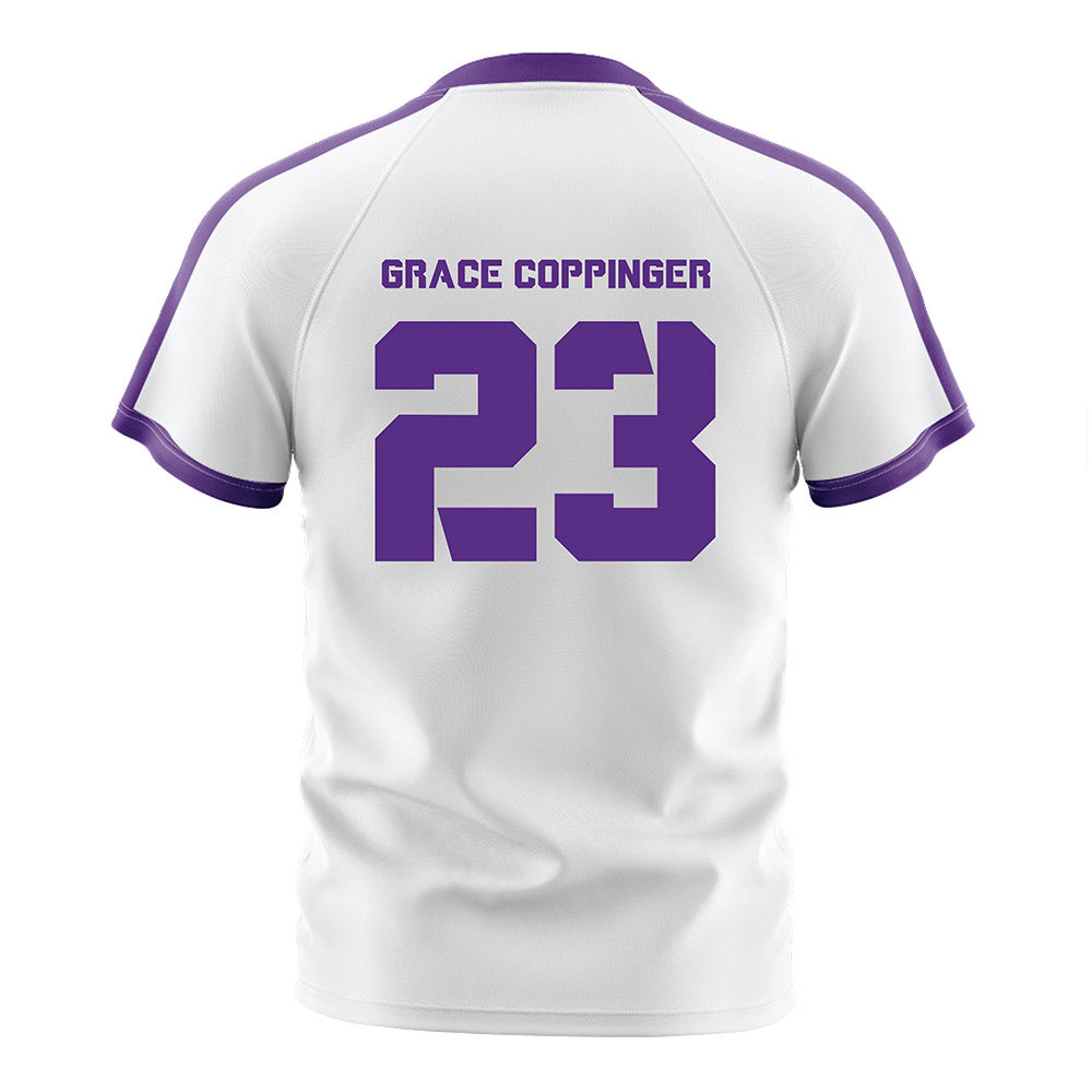 TCU - NCAA Women's Soccer : Grace Grace Coppinger - White Soccer Jersey-1