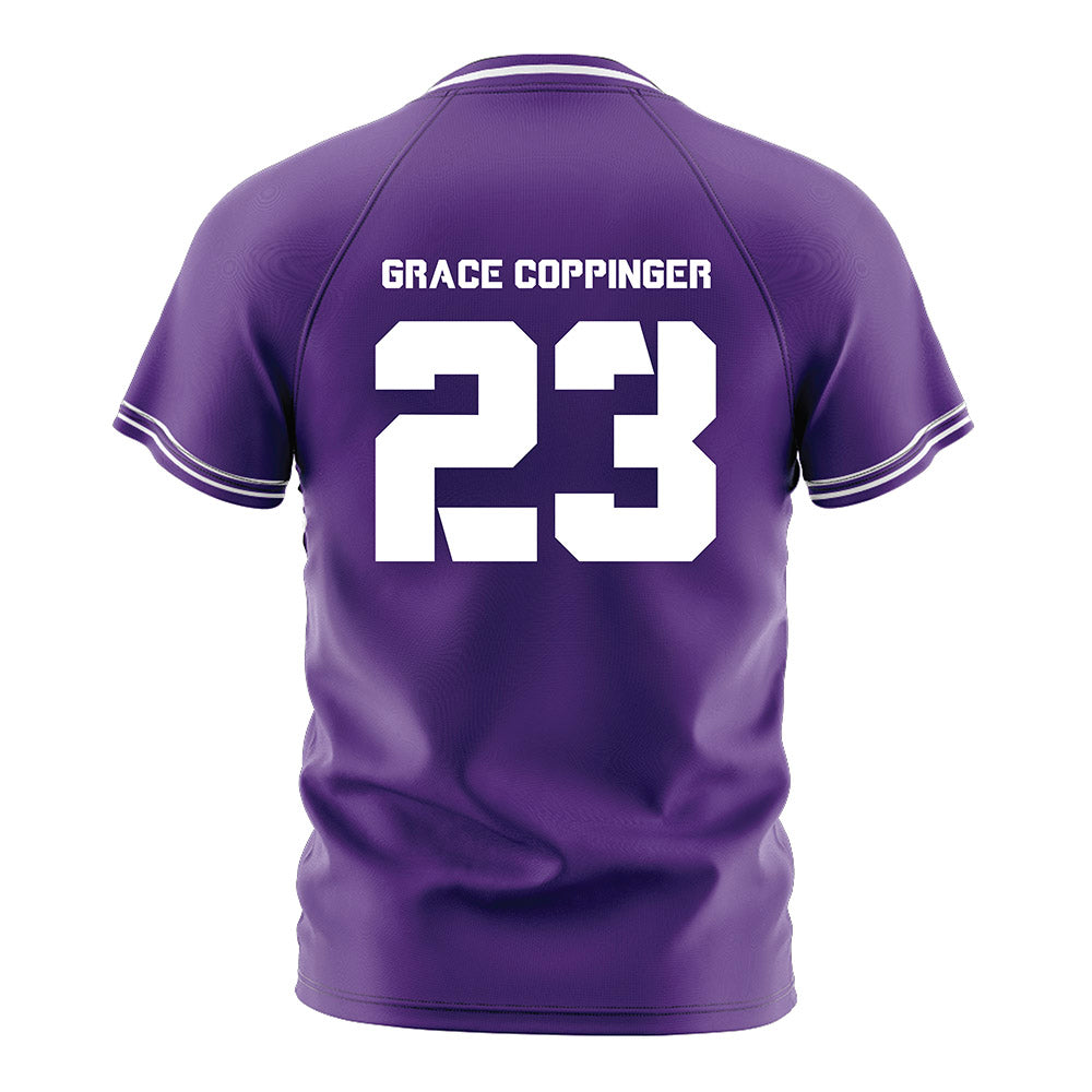 TCU - NCAA Women's Soccer : Grace Grace Coppinger - Purple Soccer Jersey-1