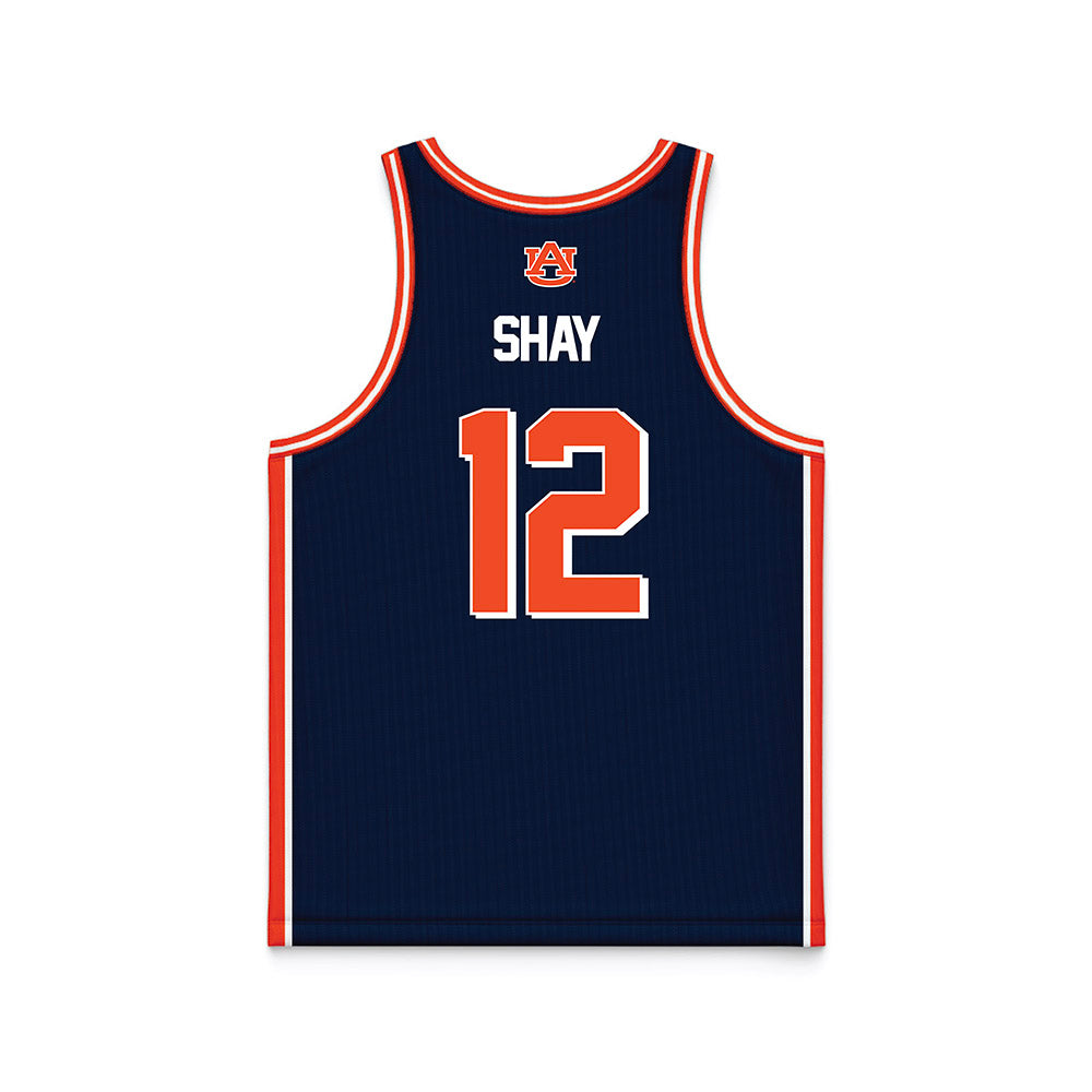 Auburn - NCAA Men's Basketball : Joah Shay - Navy Basketball Jersey