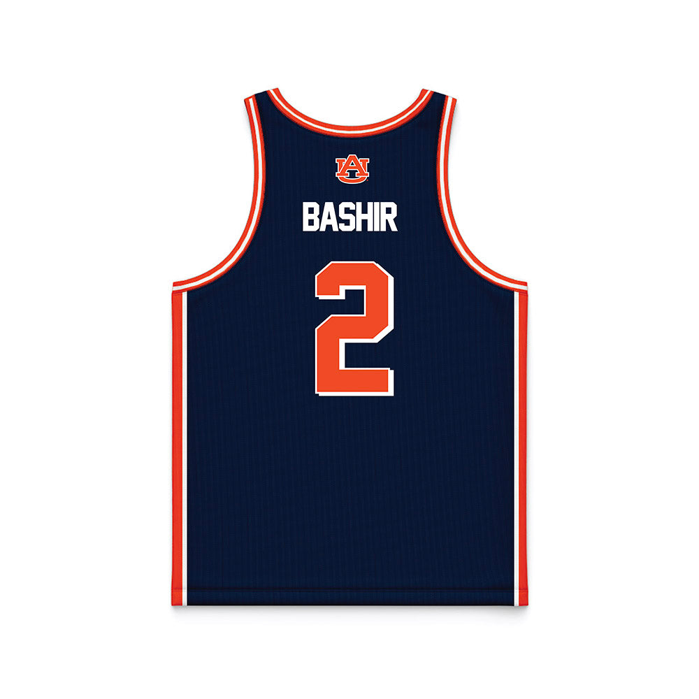 Auburn - NCAA Men's Basketball : Abdul Bashir - Navy Basketball Jersey-1