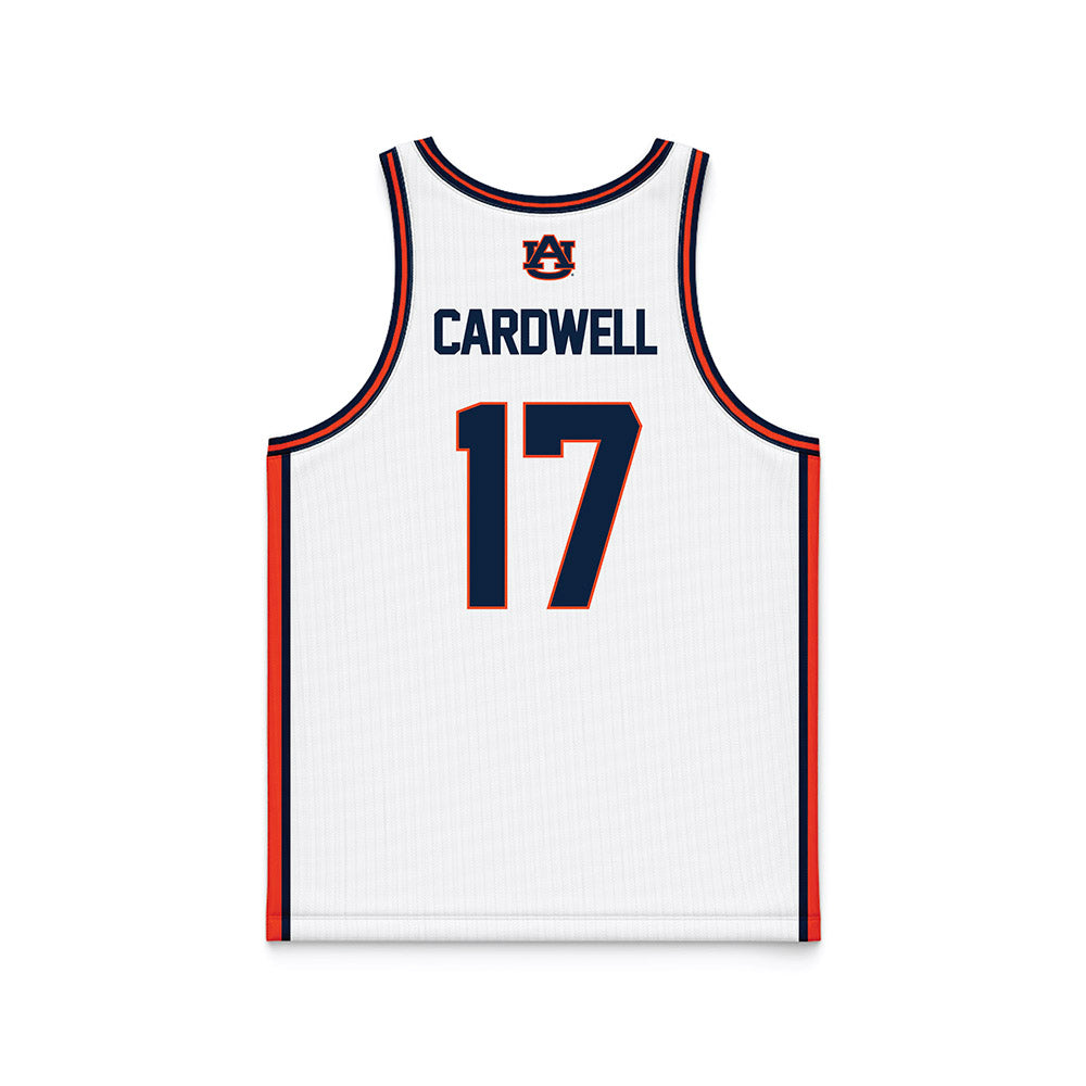 Auburn - NCAA Men's Basketball : Drake Cardwell - White Basketball Jersey-1