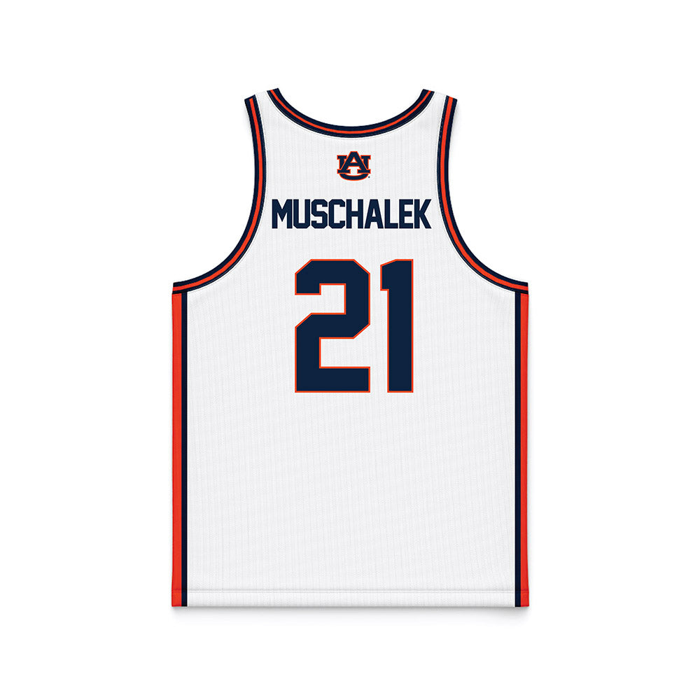 Auburn - NCAA Men's Basketball : Blake Muschalek - White Basketball Jersey-1