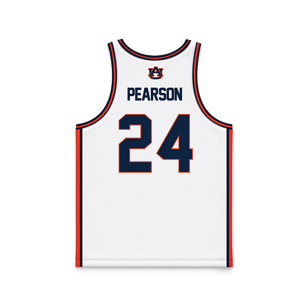 Auburn - NCAA Men's Basketball : Bradley Pearson - White Basketball Jersey-1