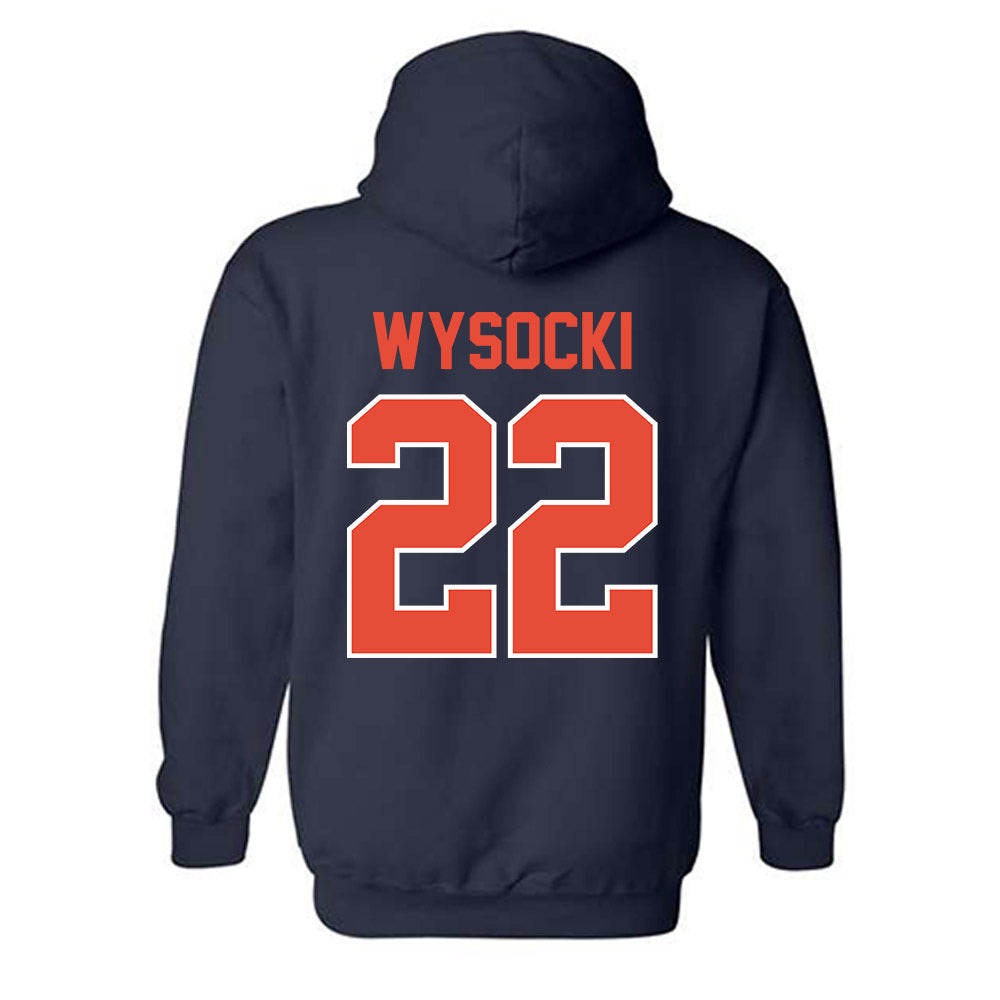 Illinois - NCAA Women's Volleyball : Ava Wysocki - Classic Shersey Hooded Sweatshirt-1