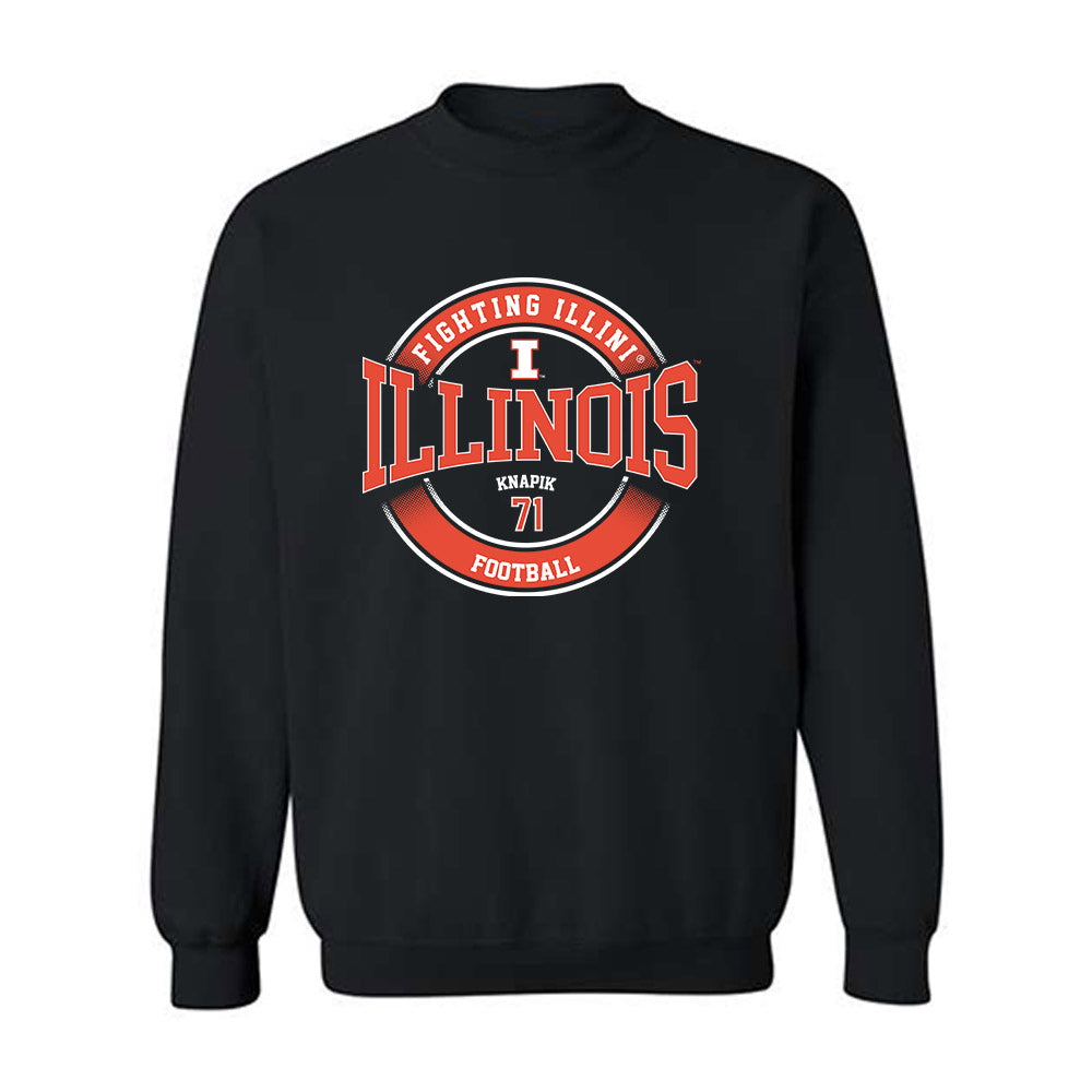 Illinois - NCAA Football : Nathan Knapik - Classic Fashion Shersey Crewneck Sweatshirt-0