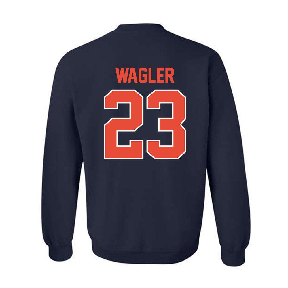 Illinois - NCAA Men's Basketball : Keaton Wagler - Sports Shersey Crewneck Sweatshirt-1