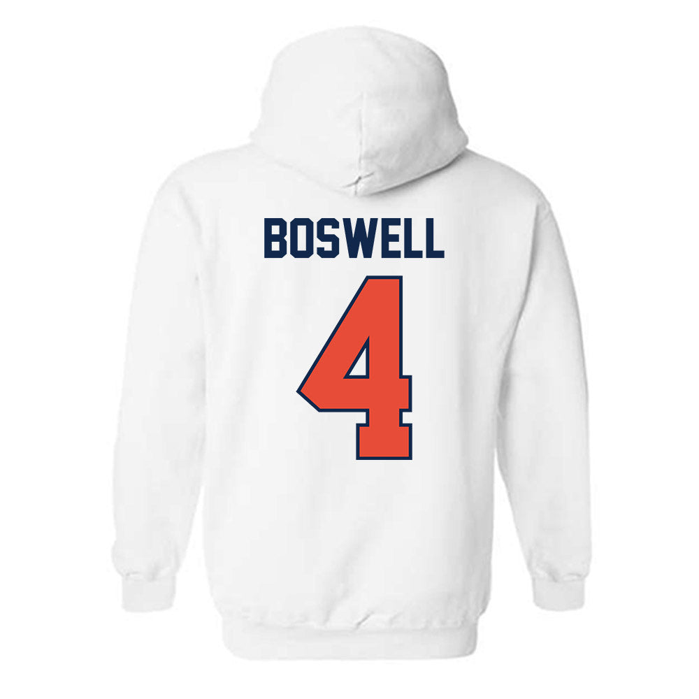 Illinois - NCAA Men's Basketball : Kylan Boswell - Sports Shersey Hooded Sweatshirt-1