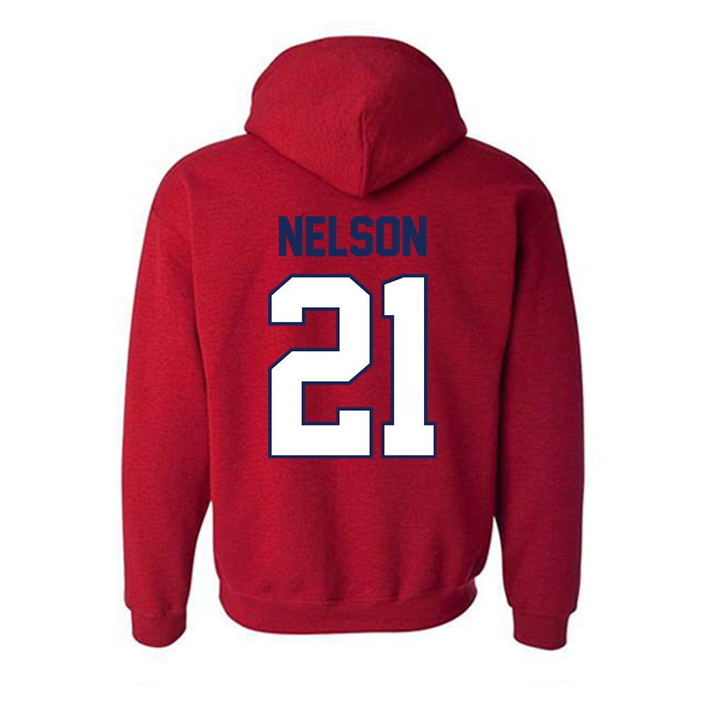 Arizona - NCAA Men's Basketball : Evan Nelson - Classic Shersey Hooded Sweatshirt-1