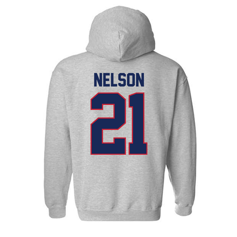 Arizona - NCAA Men's Basketball : Evan Nelson - Classic Shersey Hooded Sweatshirt-1