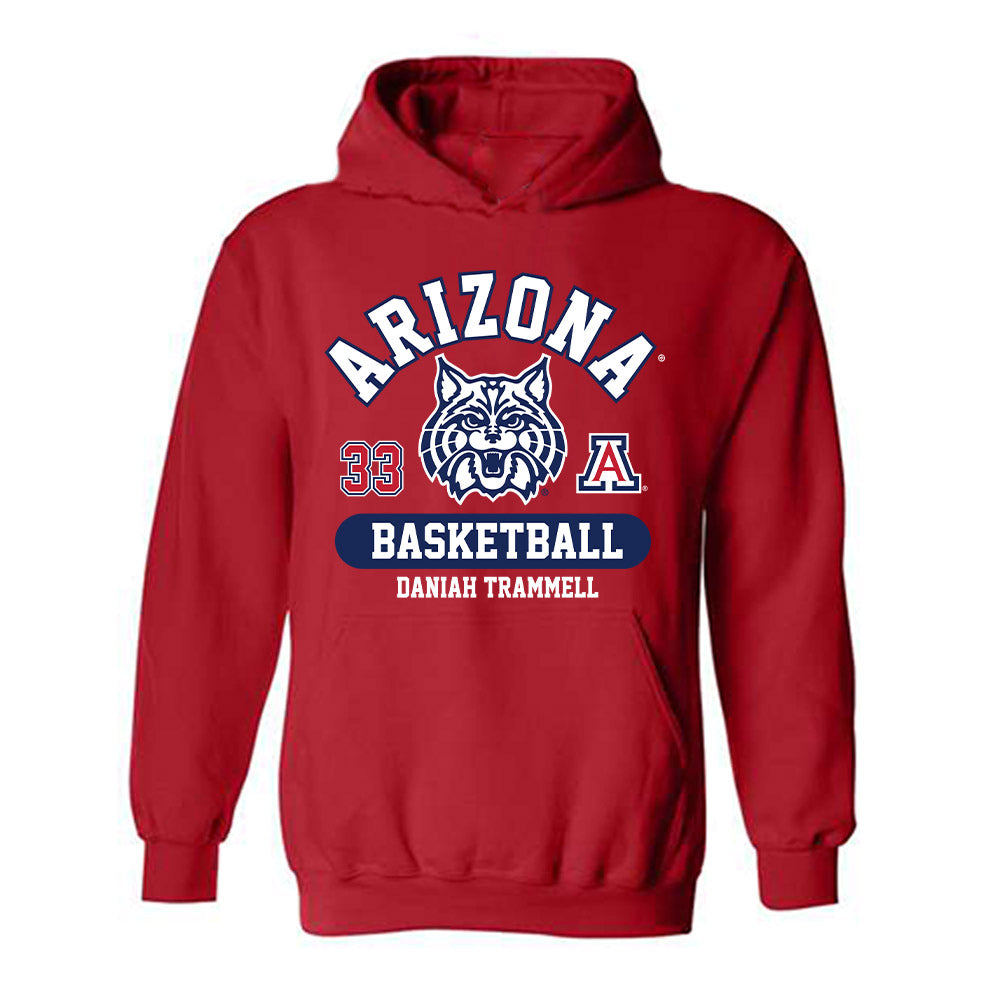 Arizona - NCAA Women's Basketball : Daniah Trammell - Classic Fashion Shersey Hooded Sweatshirt-0