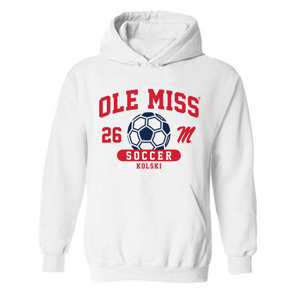 Ole Miss - NCAA Women's Soccer : Allison Kolski - Classic Fashion Shersey Hooded Sweatshirt-0