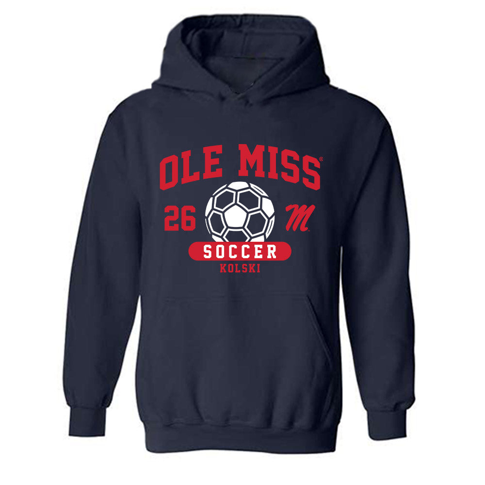 Ole Miss - NCAA Women's Soccer : Allison Kolski - Classic Fashion Shersey Hooded Sweatshirt-0