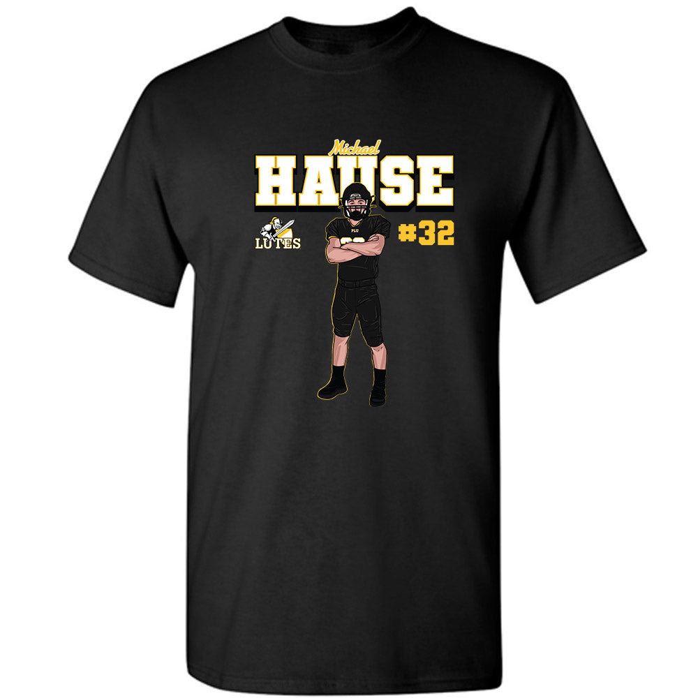 PLU - NCAA Football : Michael Hause - T-Shirt Individual Caricature