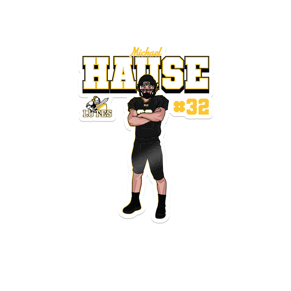 PLU - NCAA Football : Michael Hause - Sticker Individual Caricature