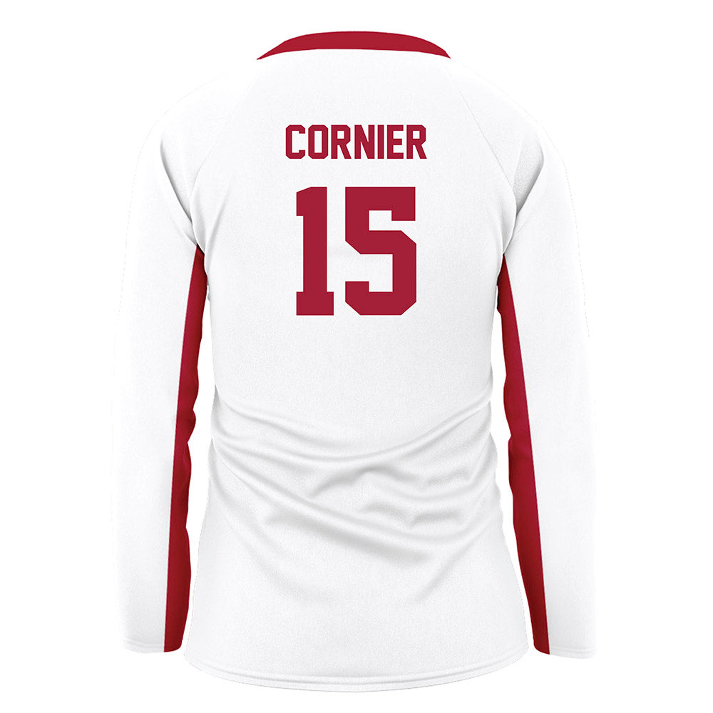 Arkansas - NCAA Women's Volleyball : Gaby Cornier - White Volleyball Jersey-1