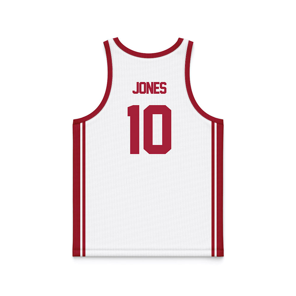 Arkansas - NCAA Women's Basketball : Taleyah Jones - White Basketball Jersey-1
